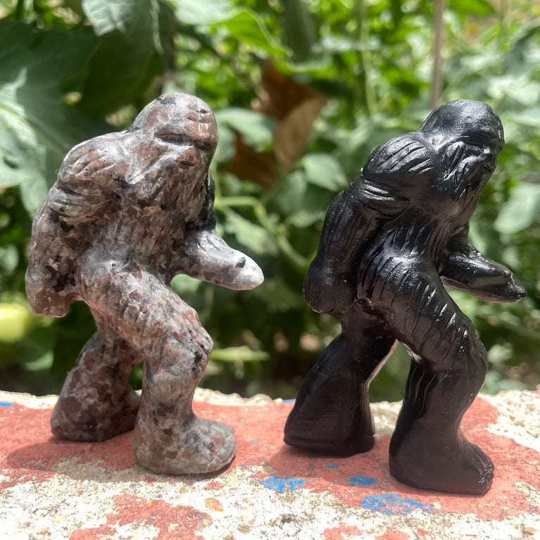 8CM Natural Stone Sasquatch Bigfoot Carvings