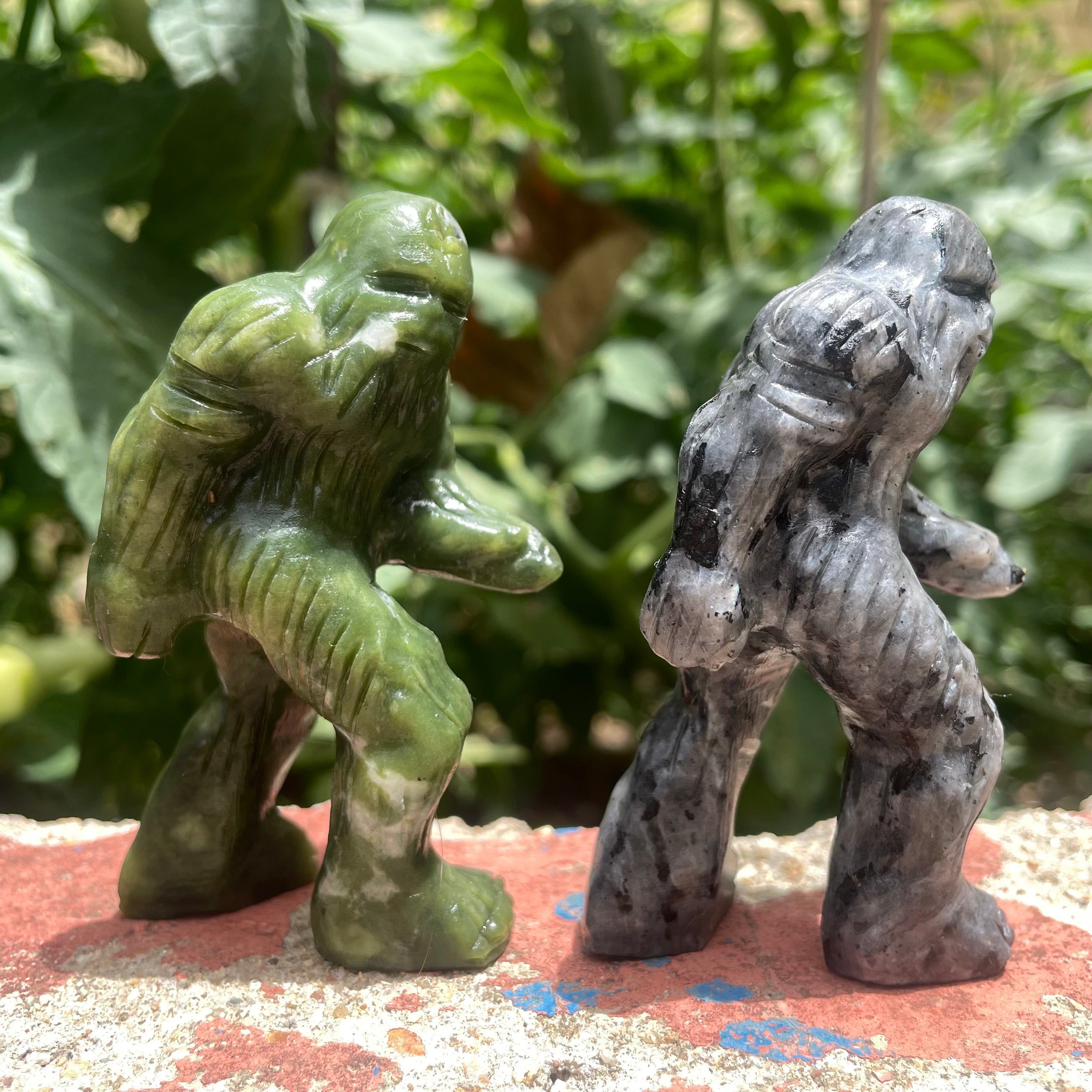 8CM Natural Stone Sasquatch Bigfoot Yeti Carvings