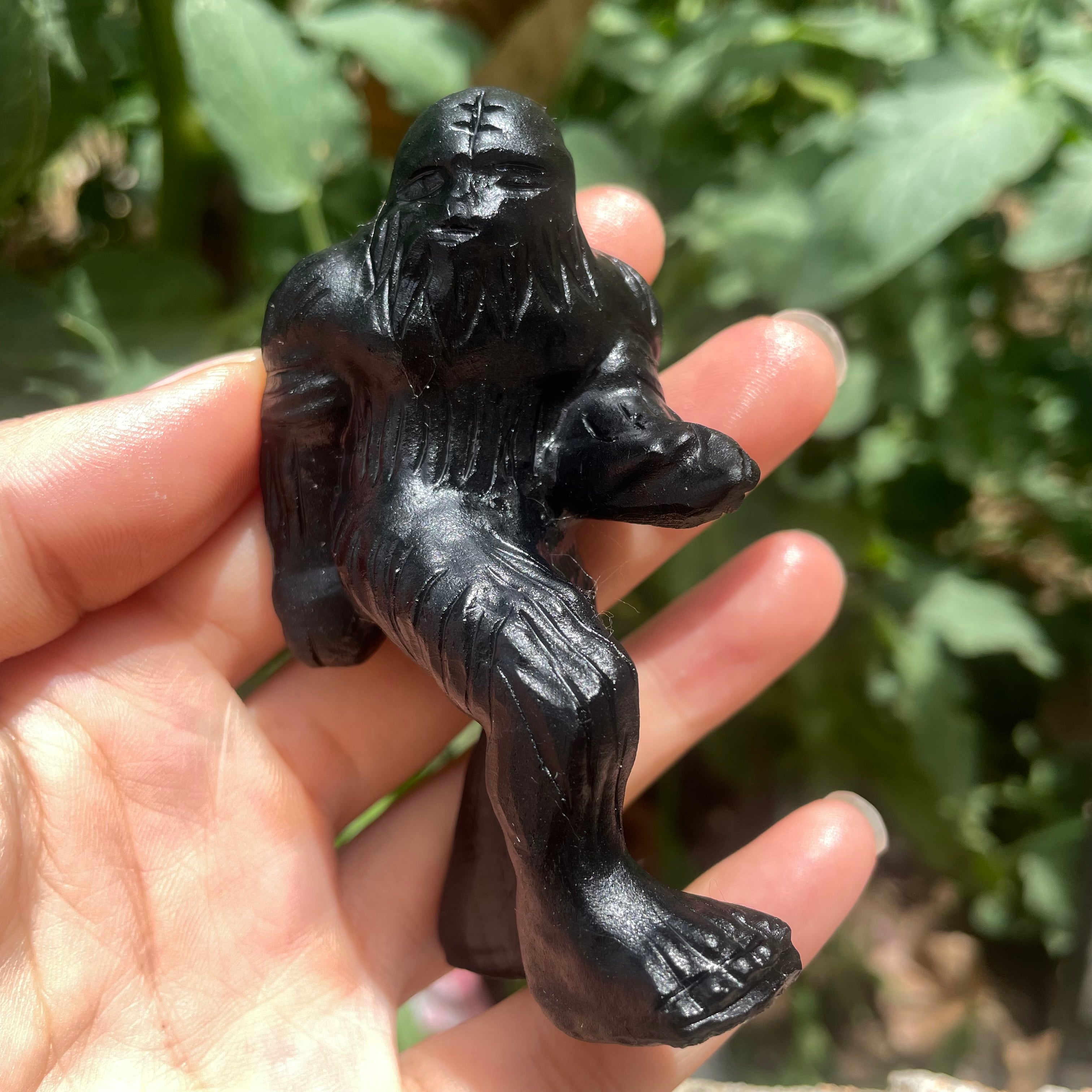 8CM Natural Stone Sasquatch Bigfoot Yeti Carvings
