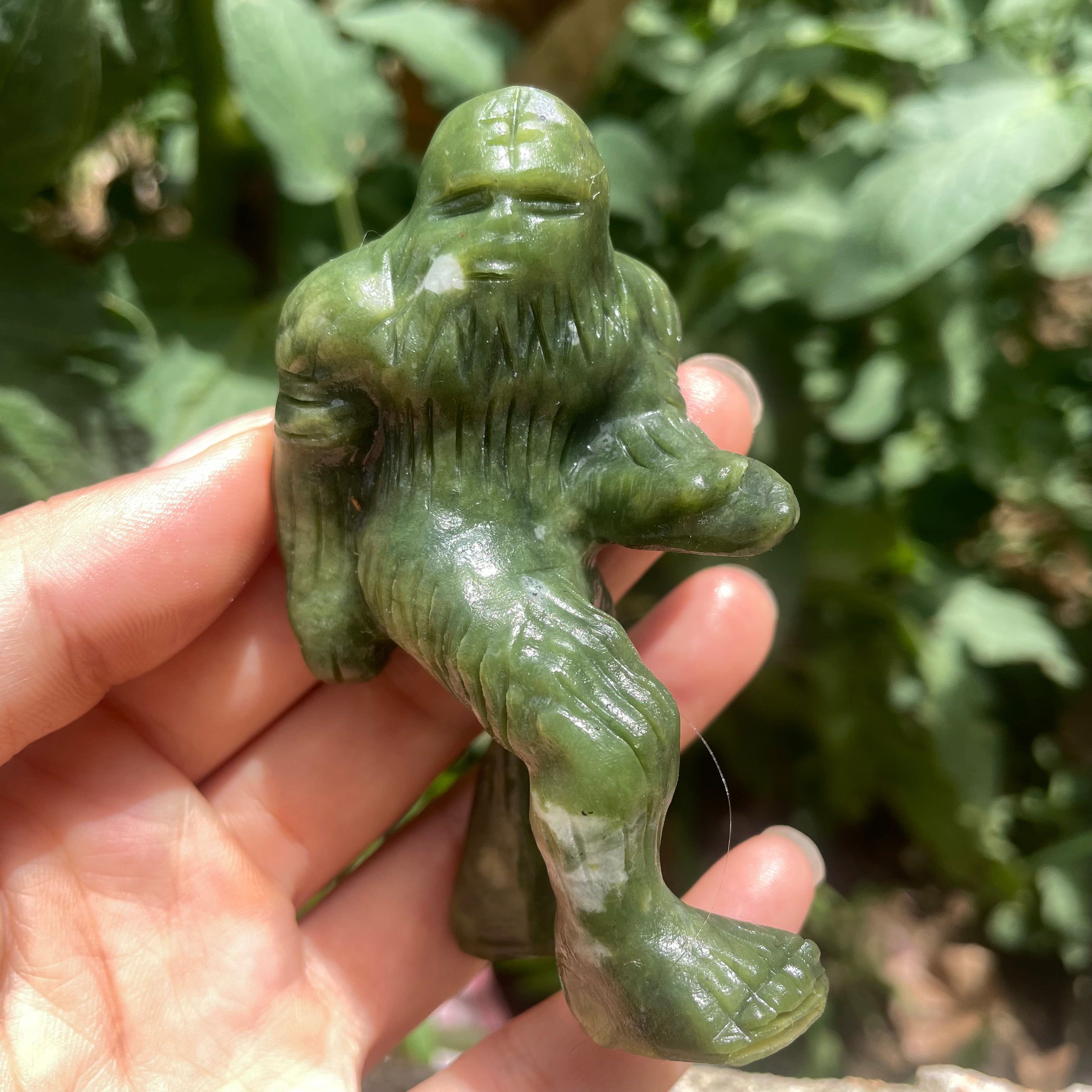 8CM Natural Stone Sasquatch Bigfoot Yeti Carvings
