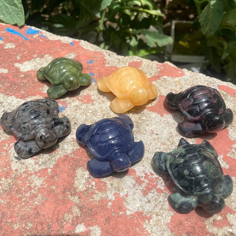 6CM Natural Stone Sea Turtle Carvings