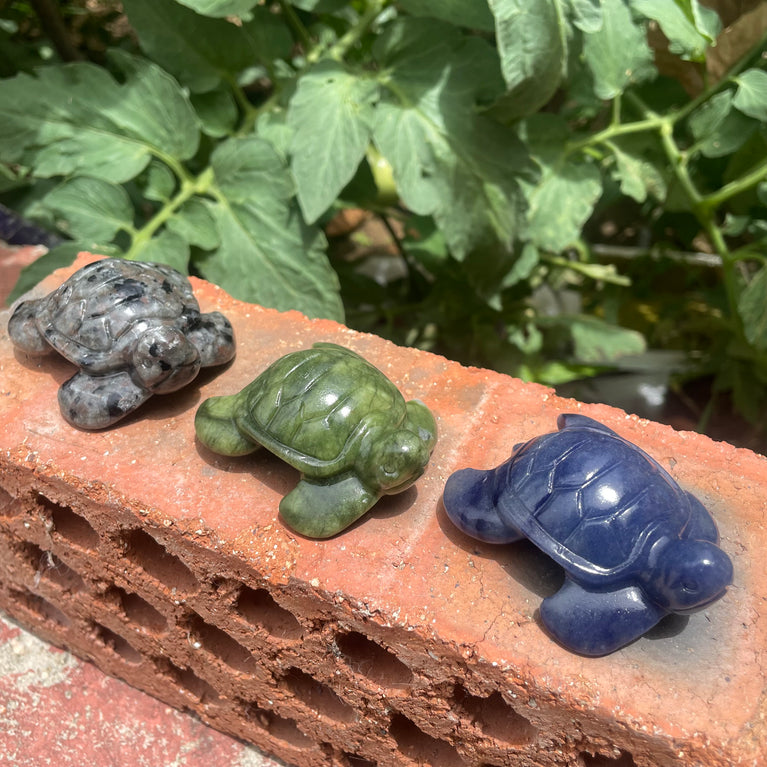 6CM Natural Stone Sea Turtle Carvings