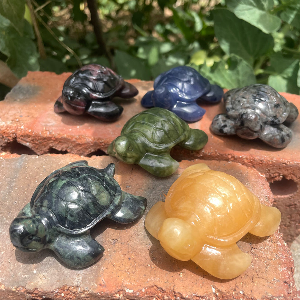 6CM Natural Stone Sea Turtle Carvings