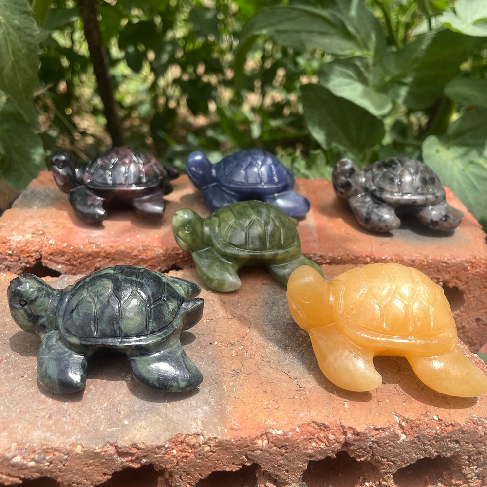 6CM Natural Stone Sea Turtle Carvings