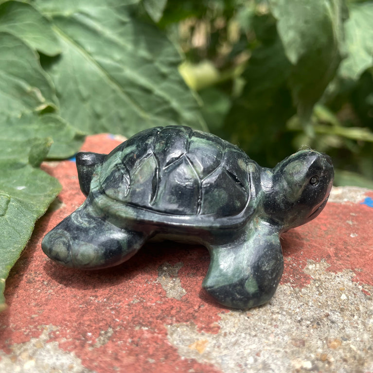 6CM Natural Stone Sea Turtle Carvings