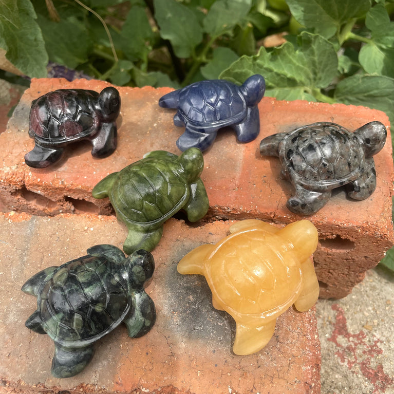 6CM Natural Stone Sea Turtle Carvings