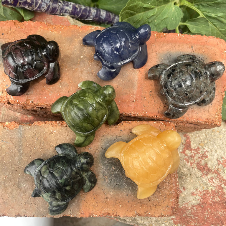 6CM Natural Stone Sea Turtle Carvings