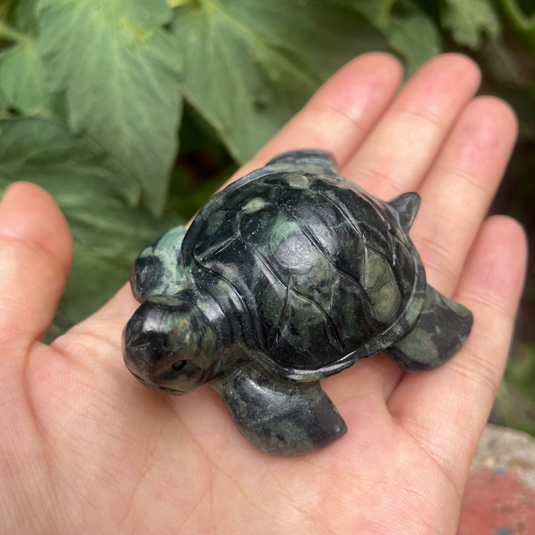 6CM Natural Stone Sea Turtle Carvings