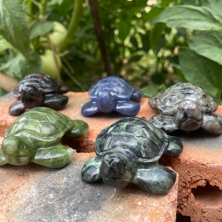 6CM Natural Stone Sea Turtle Carvings