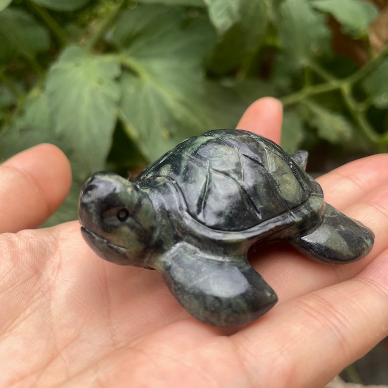 6CM Natural Stone Sea Turtle Carvings