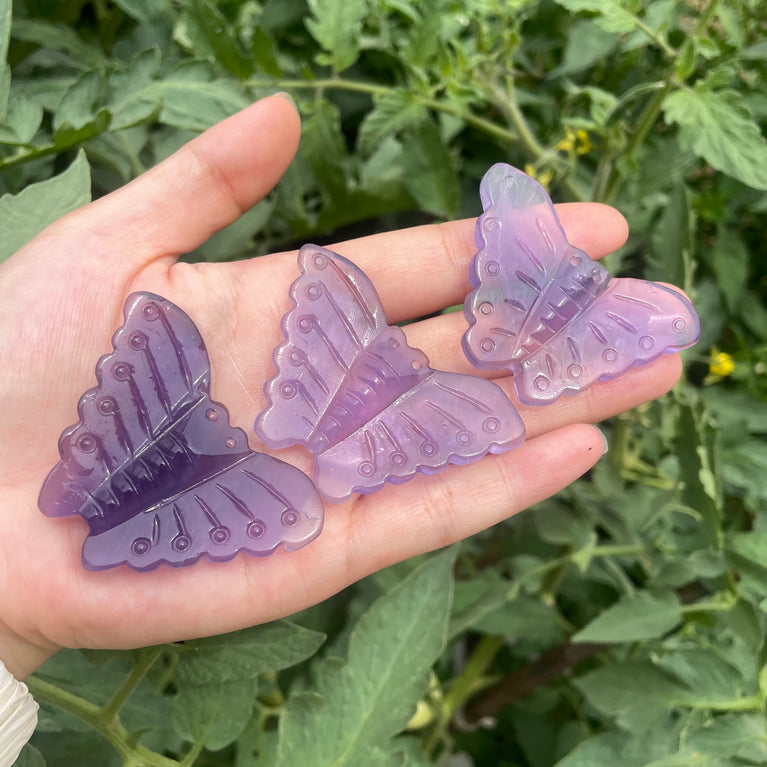 5.5CM Natural Stone Butterfly Carvings