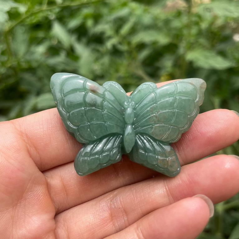 5CM Natural Stone Butterfly Carvings