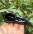 10CM Black Obsidian Yooperlite Raven Skull Crow Carvings