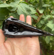 10CM Black Obsidian Yooperlite Raven Skull Crow Carvings