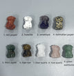 Mini Pug Dog Natural Stone Carvings Confetti Scoops