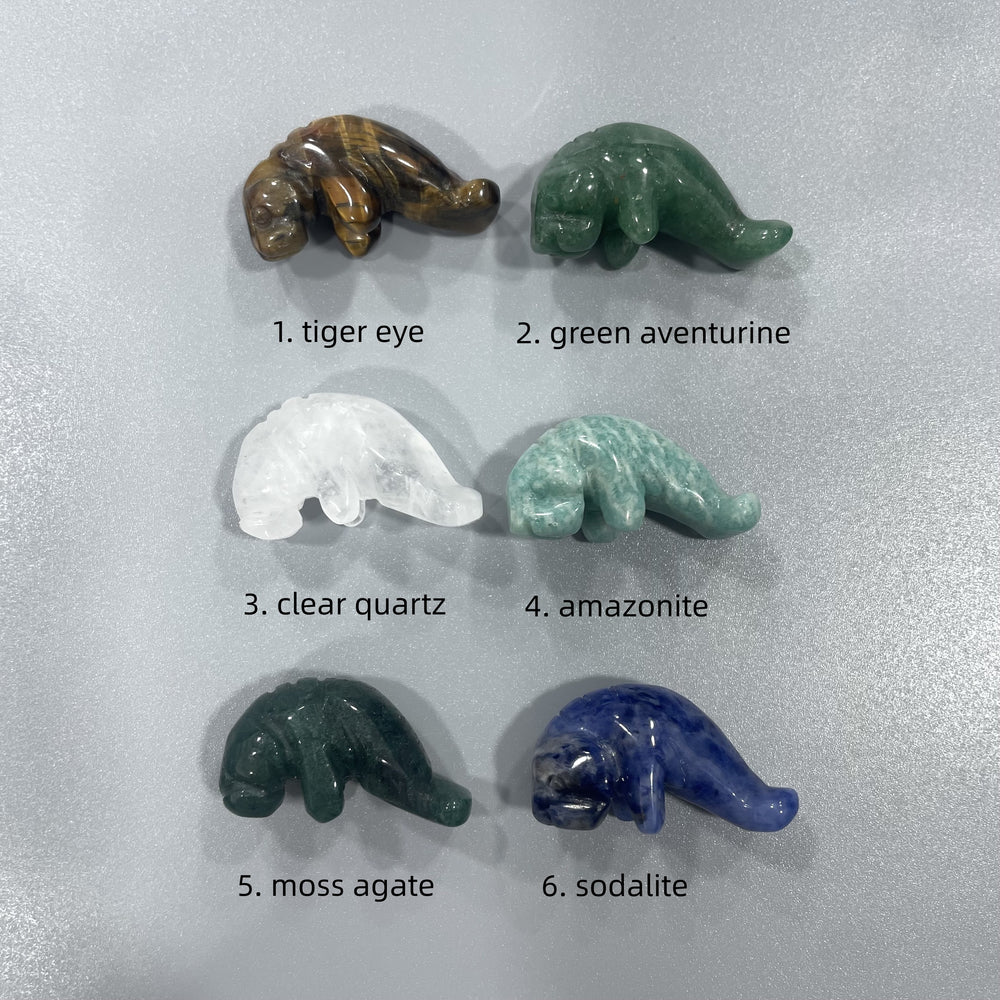 Mini Manatee Natural Stone Carvings Confetti Scoops