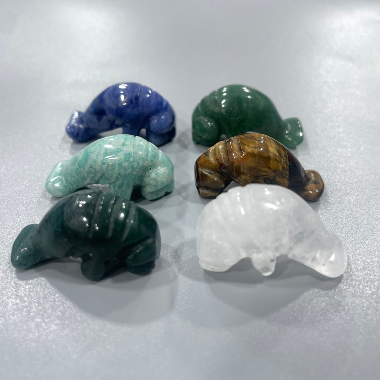 Mini Manatee Natural Stone Carvings Confetti Scoops