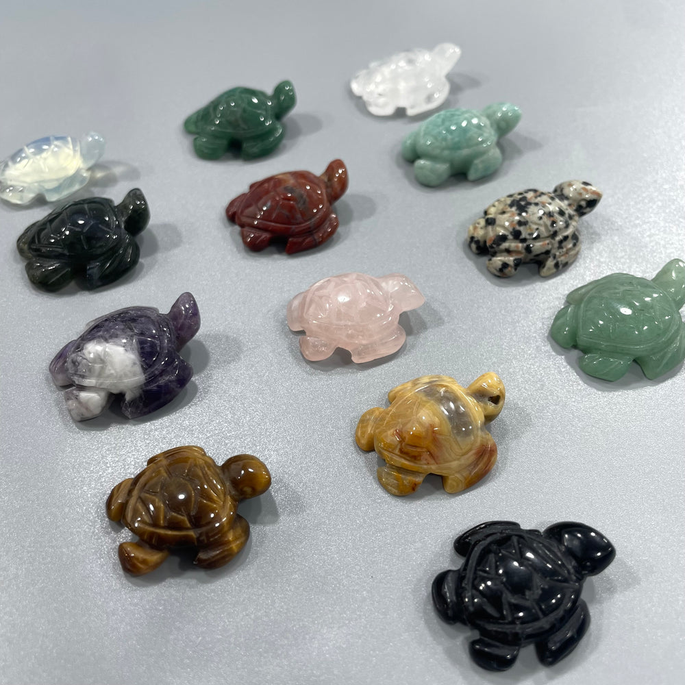 Mini Sea Turtle Natural Stone Carvings Confetti Scoops