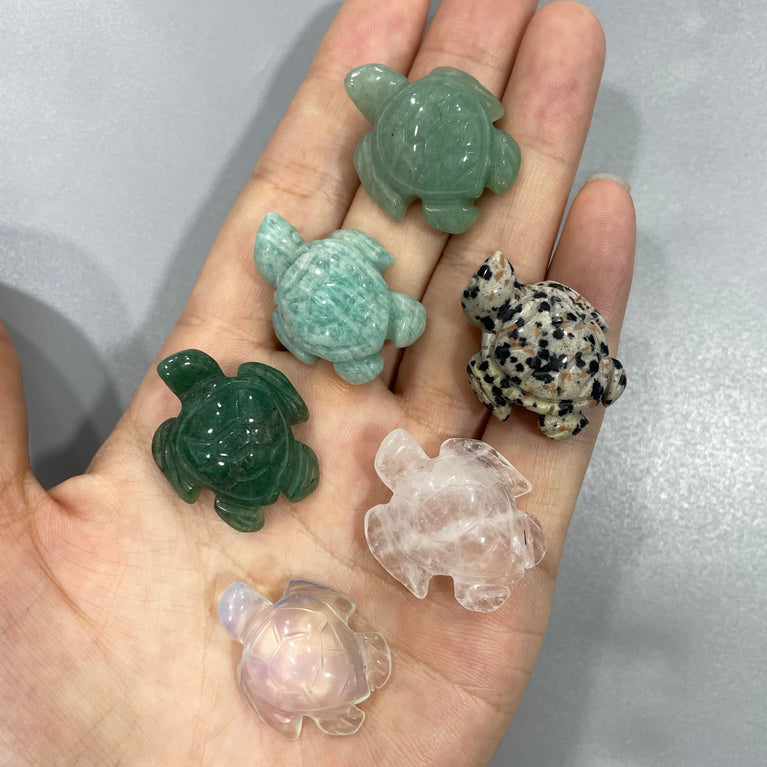 Mini Sea Turtle Natural Stone Carvings Confetti Scoops