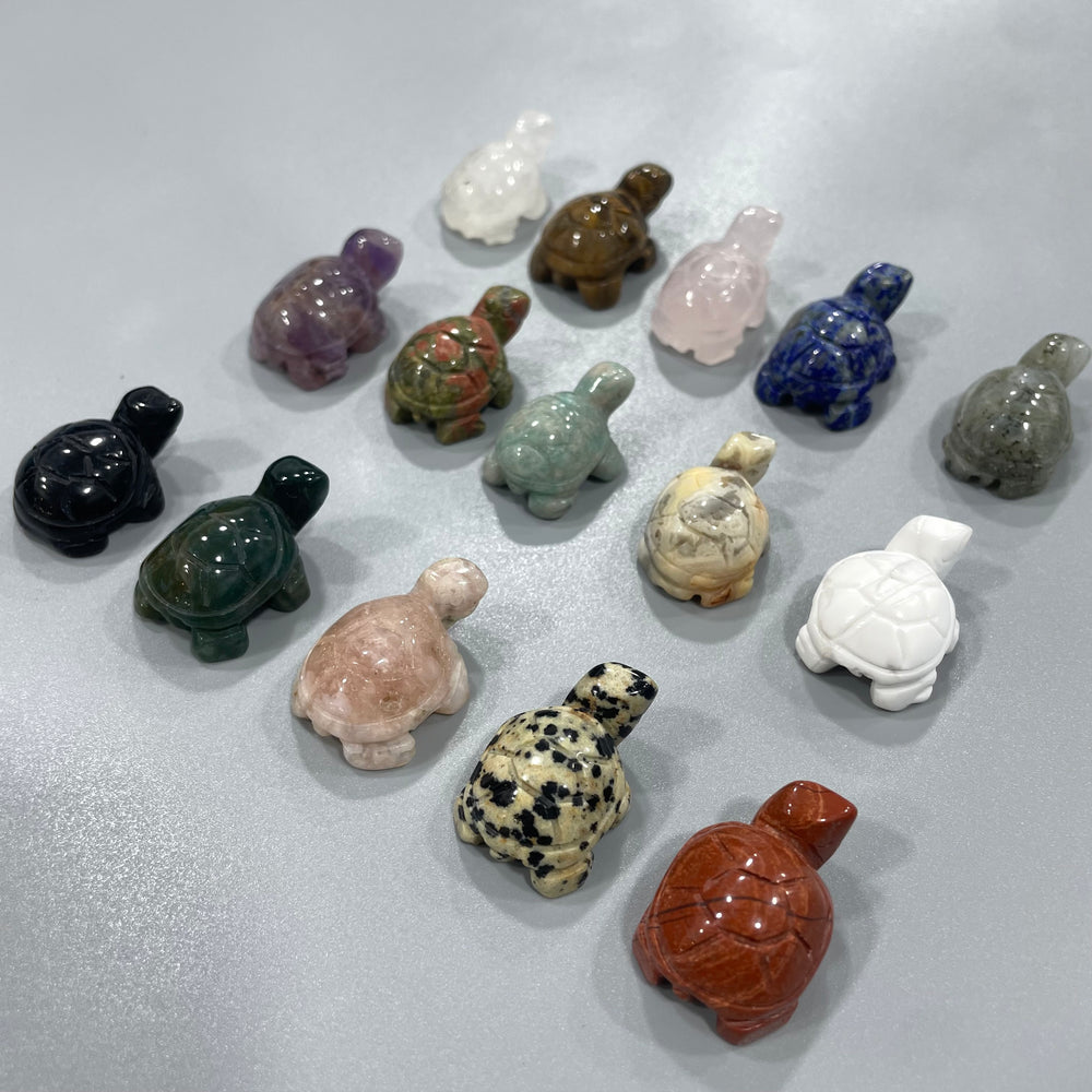 Mini Turtle Natural Stone Carvings Confetti Scoops