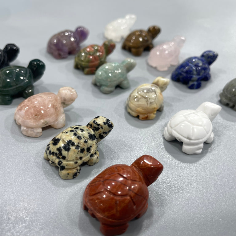 Mini Turtle Natural Stone Carvings Confetti Scoops