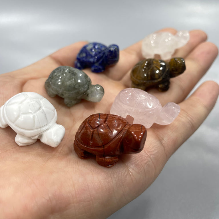 Mini Turtle Natural Stone Carvings Confetti Scoops