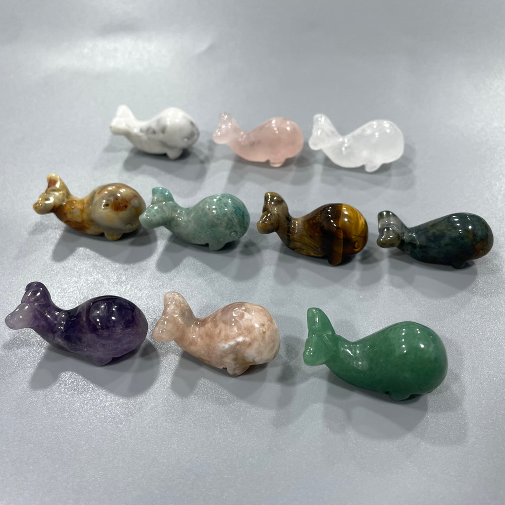 Mini Whale Natural Stone Carvings Confetti Scoops