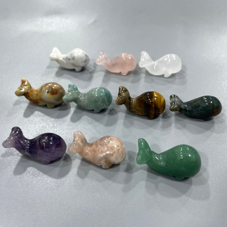 Mini Whale Natural Stone Carvings Confetti Scoops