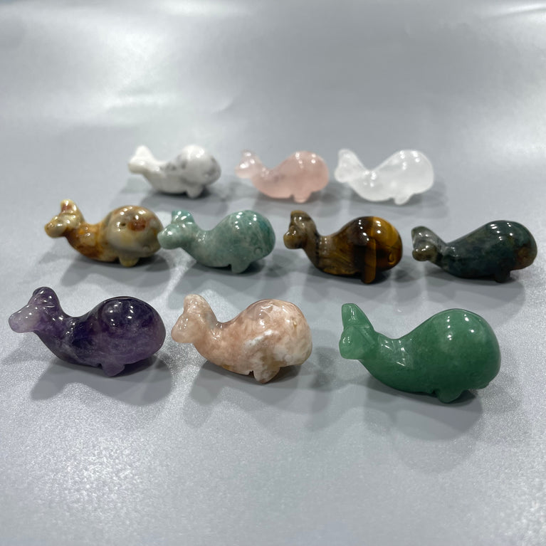 Mini Whale Natural Stone Carvings Confetti Scoops