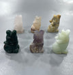 Mini Howling Wolf Natural Stone Carvings Confetti Scoops