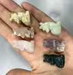 Mini Howling Wolf Natural Stone Carvings Confetti Scoops