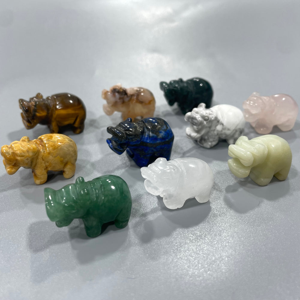 Mini Hippo Natural Stone Carvings Confetti Scoops