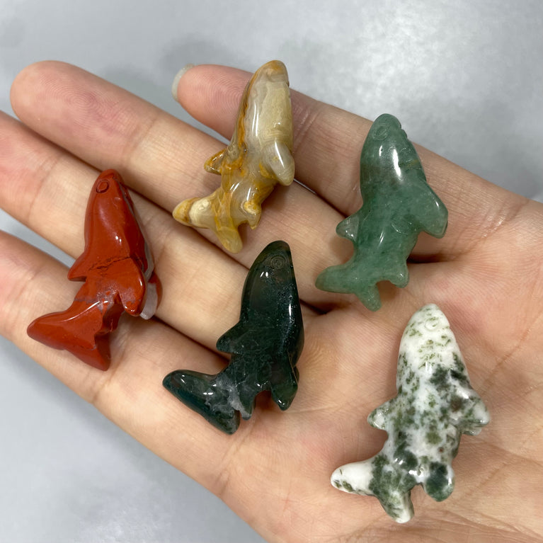 Mini Shark Natural Stone Carvings Confetti Scoops