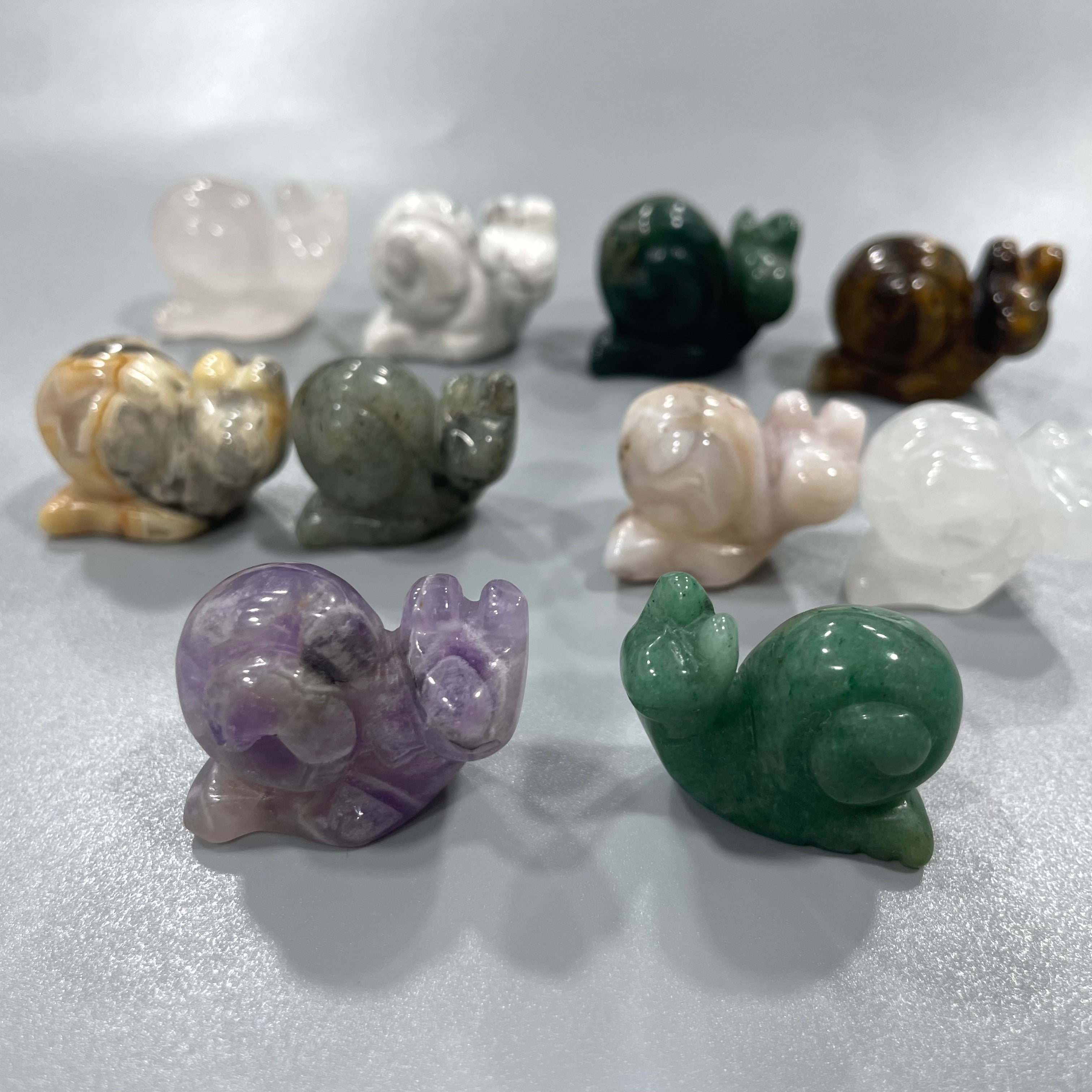 Mini Snail Natural Stone Carvings Confetti Scoops