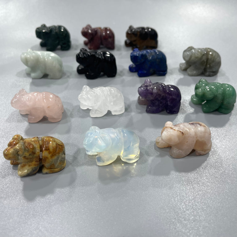 Mini Bear Natural Stone Carvings Confetti Scoops