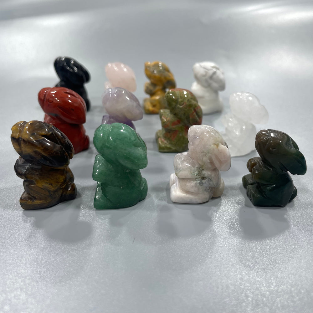 Mini Rabbit Natural Stone Carvings Confetti Scoops