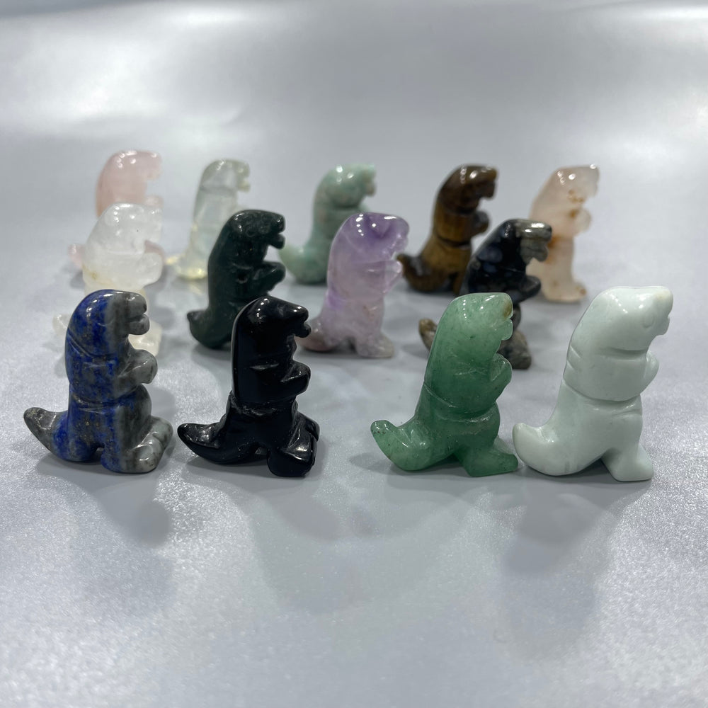 Mini Dinosaur  Natural Stone Carvings Confetti Scoops