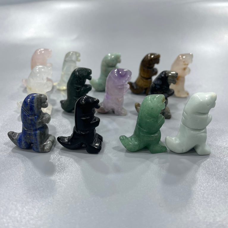 Mini Dinosaur  Natural Stone Carvings Confetti Scoops