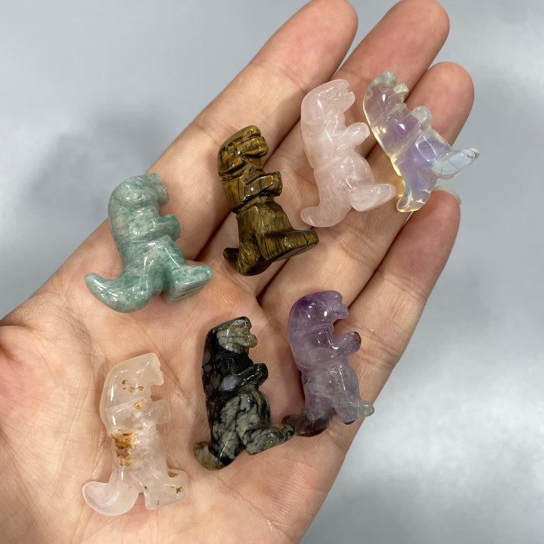 Mini Dinosaur  Natural Stone Carvings Confetti Scoops