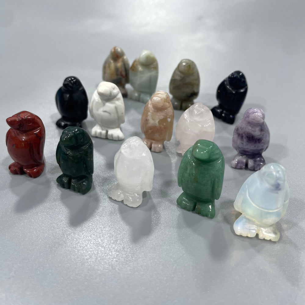 Mini Penguin Natural Stone Carvings Confetti Scoops