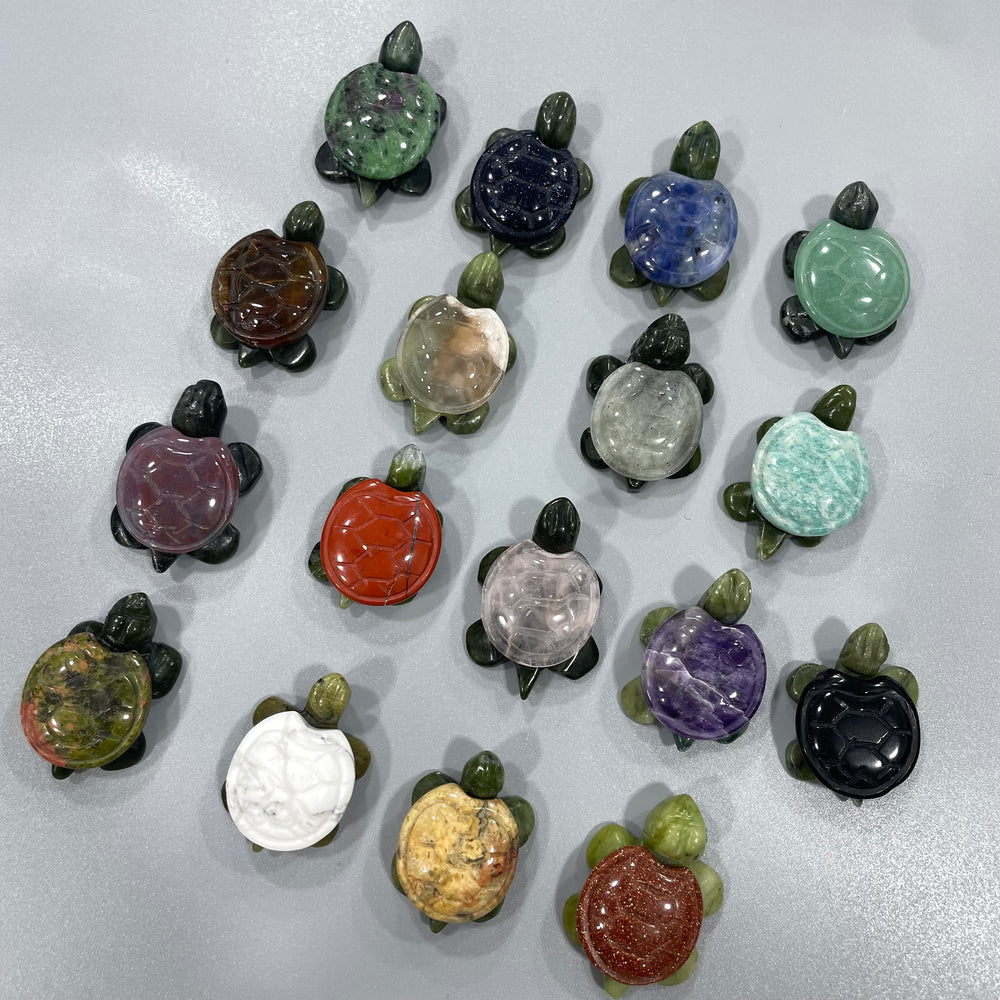 Mini Sea Turtle Natural Stone Carvings Confetti Scoops