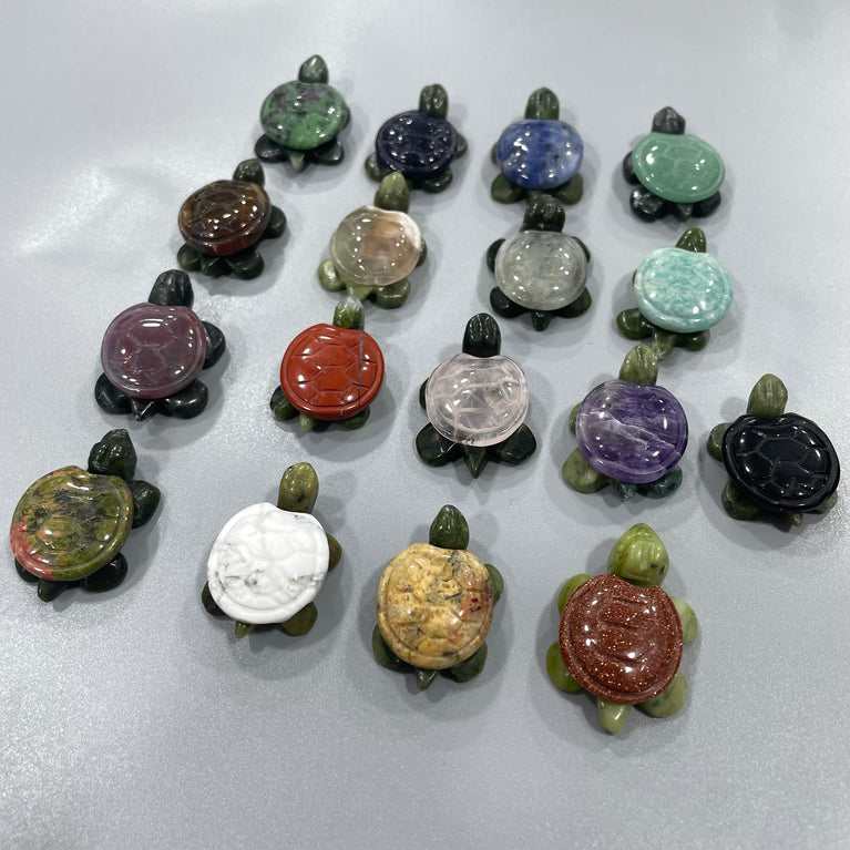 Mini Sea Turtle Natural Stone Carvings Confetti Scoops