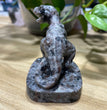 7CM Natural Garnet Larvikite Yooperlite Dinosaur T-Rex Tyrannosaurus Carvings