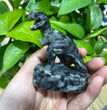 7CM Natural Garnet Larvikite Yooperlite Dinosaur T-Rex Tyrannosaurus Carvings