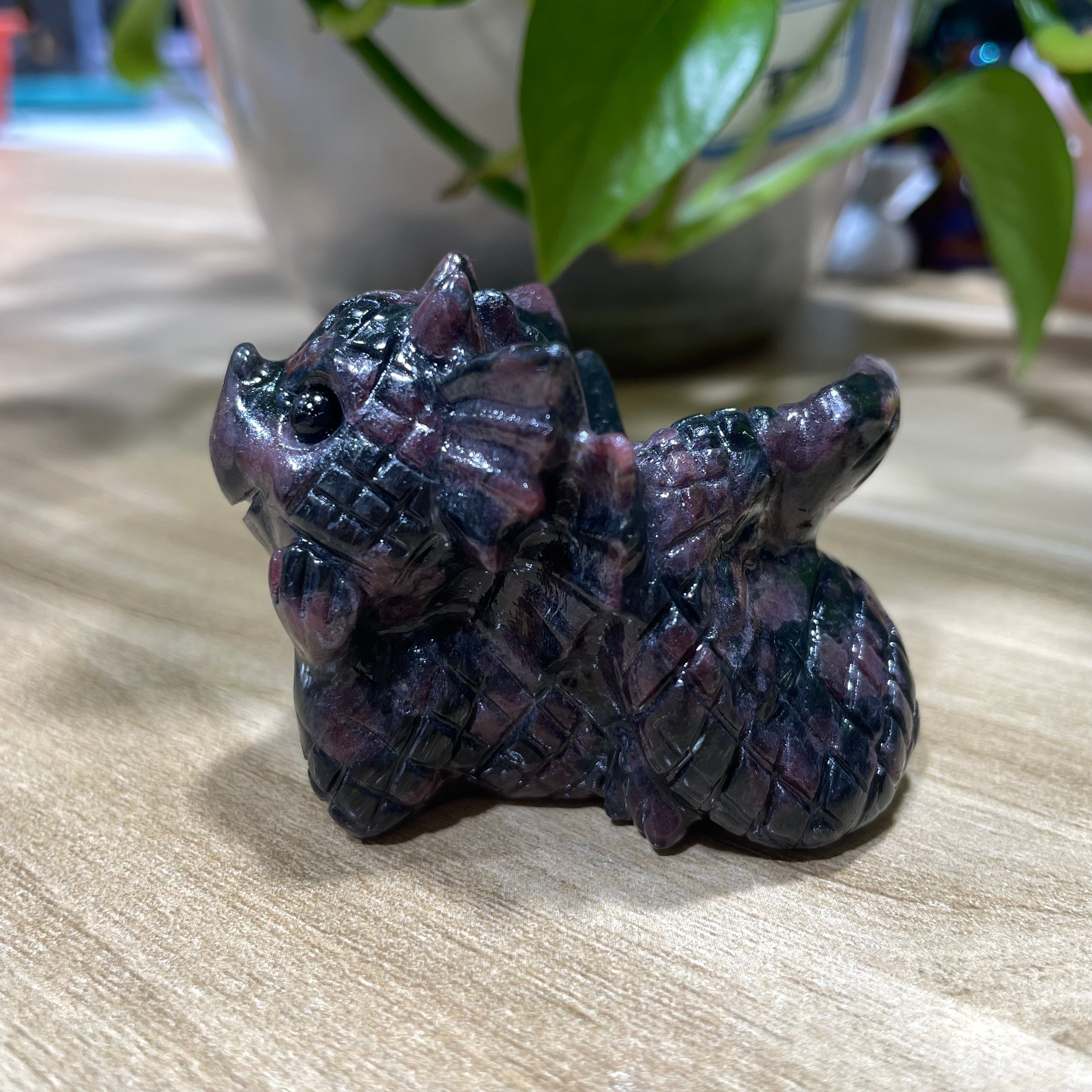 6CM Natural Stone Baby Dragon Carvings