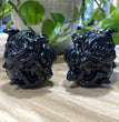 6CM Black Obsidian Medusa Carvings