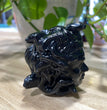 6CM Black Obsidian Medusa Carvings