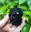 6CM Black Obsidian Medusa Carvings