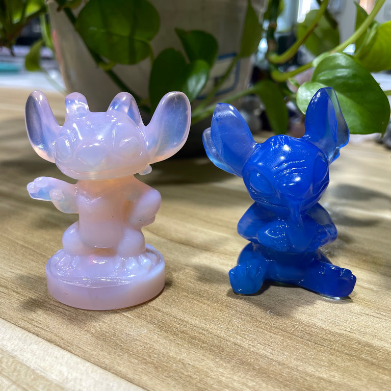 6CM Opalite Stitch Cartoon Figure Carvings