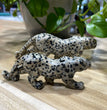 12CM Dalmatian Jasper Leopard Panther Carvings